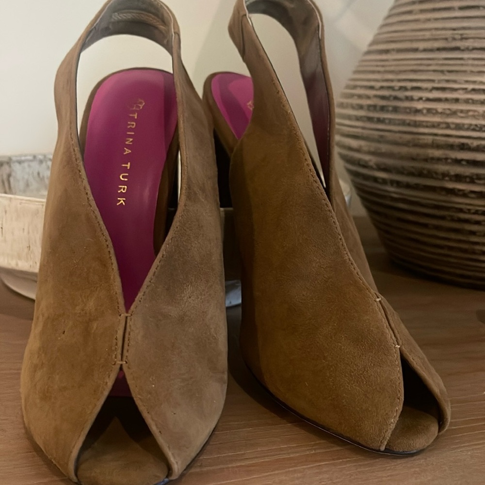 Trina Turk suede block heel